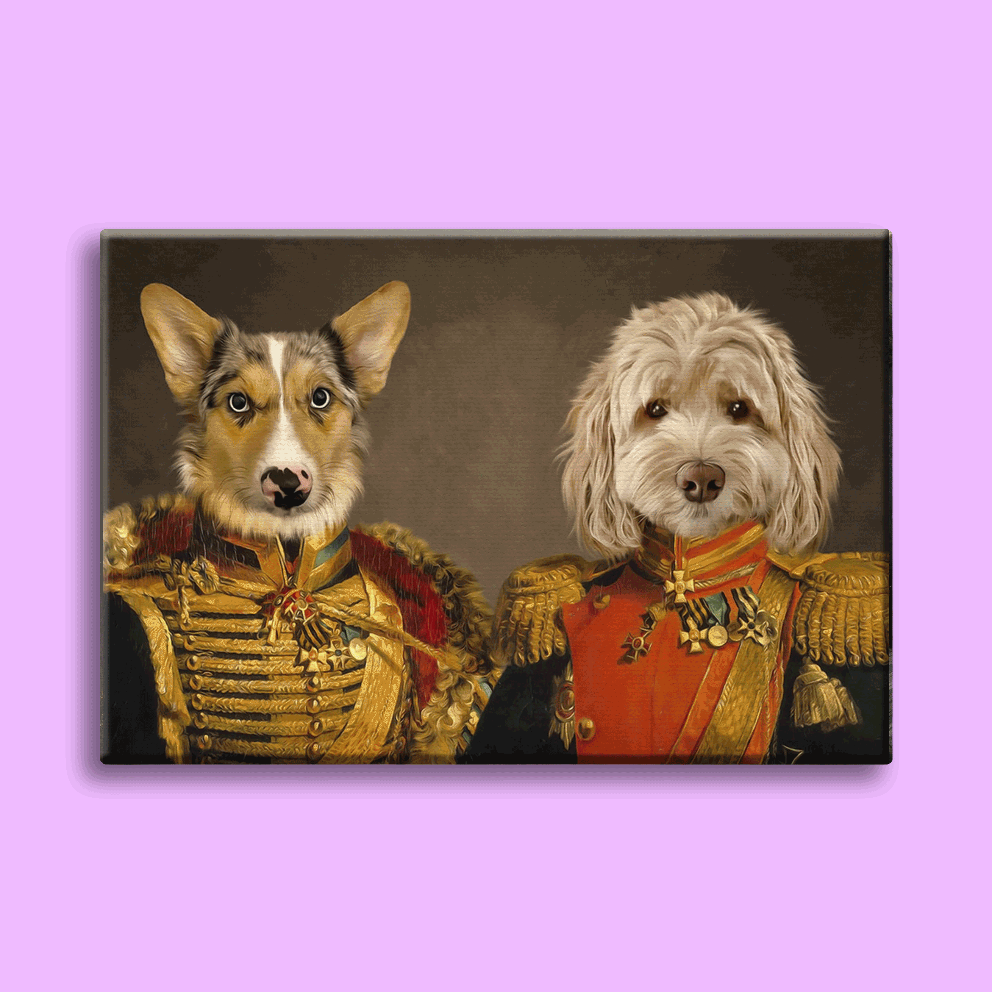 Majestic Military Duo - Custom Pet Portrait